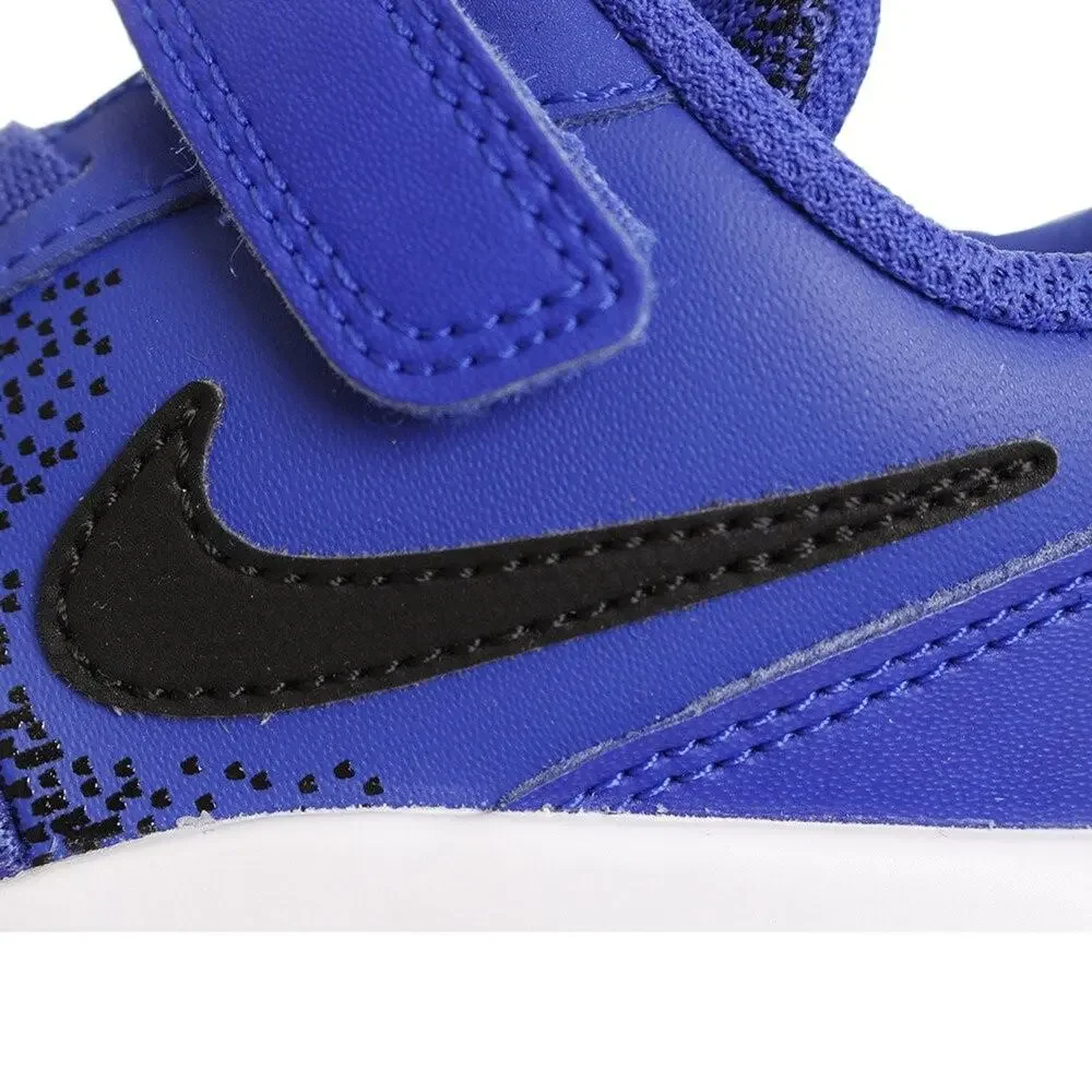 NIKE TODDLER FLEX CONTACT (TDV) RACER BLUE BLACK WHITE SIZE 6